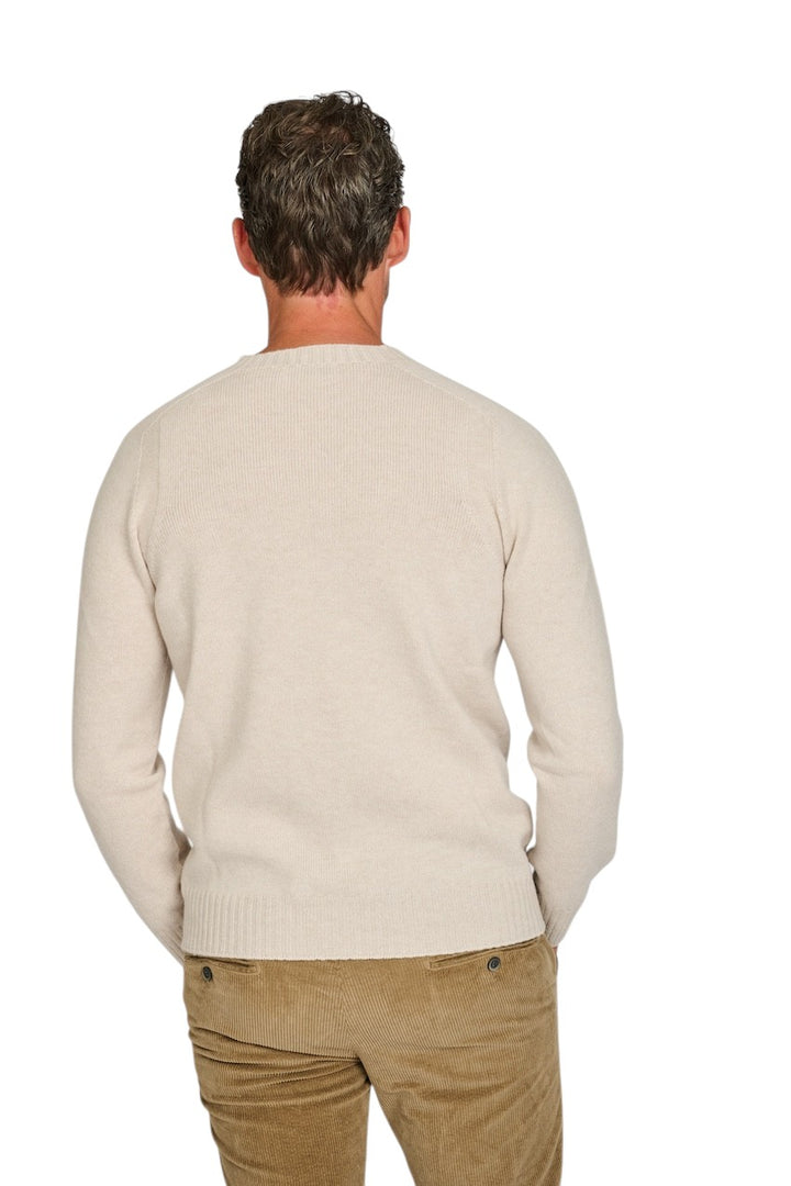 Gran Sasso Men pull trui ronde hals heren beige 24157 25024 054