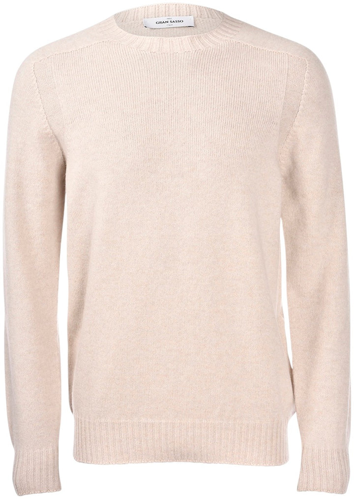 Gran Sasso Men pull trui ronde hals heren beige 24157 25024 054