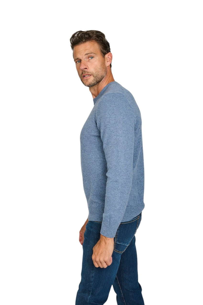 Gran Sasso Men pull trui ronde hals heren blauw 23131 25012 512