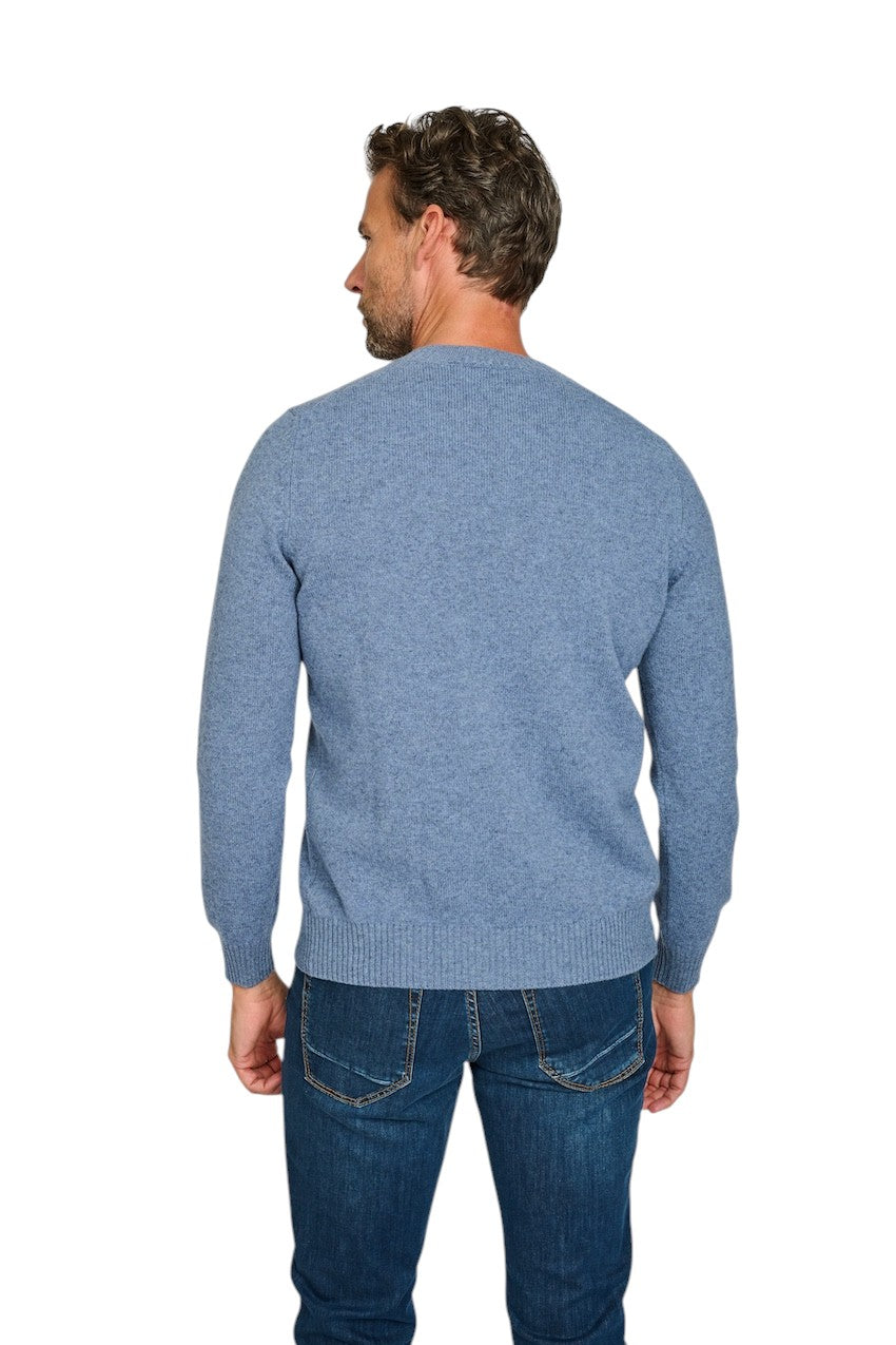 Gran Sasso Men pull trui ronde hals heren blauw 23131 25012 512