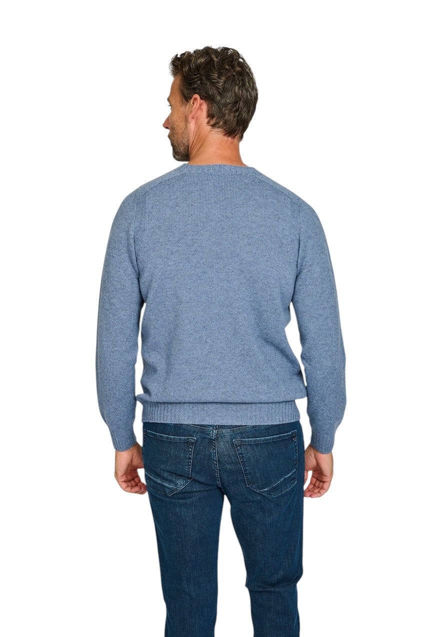 Gran Sasso Men pull trui ronde hals heren blauw 24157 25024 512