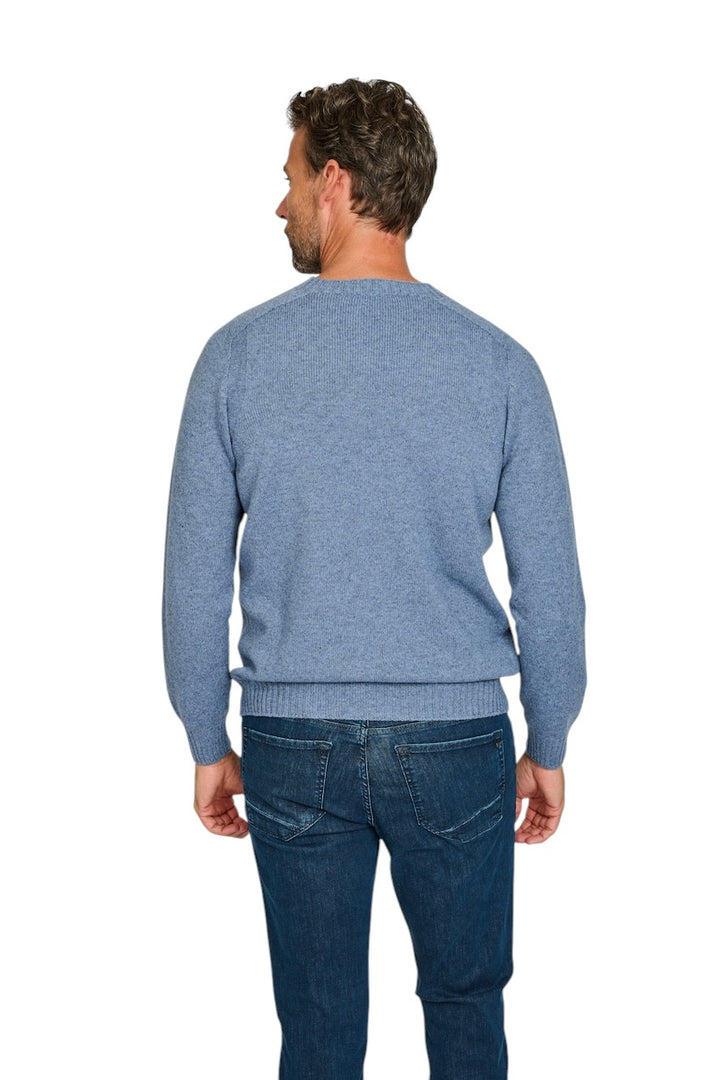 Gran Sasso Men pull trui ronde hals heren blauw 24157 25024 512