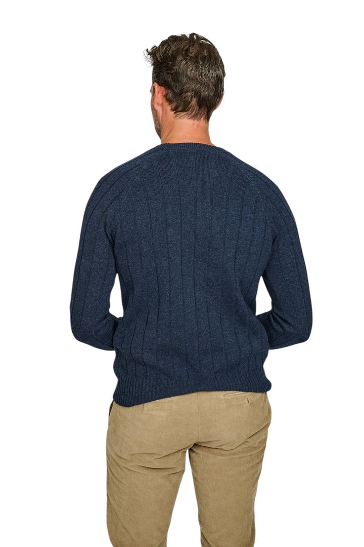 Gran Sasso Men pull trui ronde hals heren blauw Gran Sasso 23135 19657 589