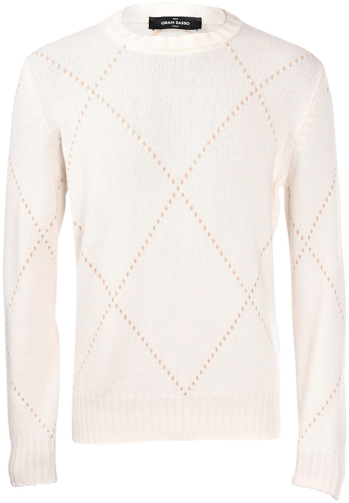 Gran Sasso Men pull trui ronde hals heren ecru 13156 19653 001