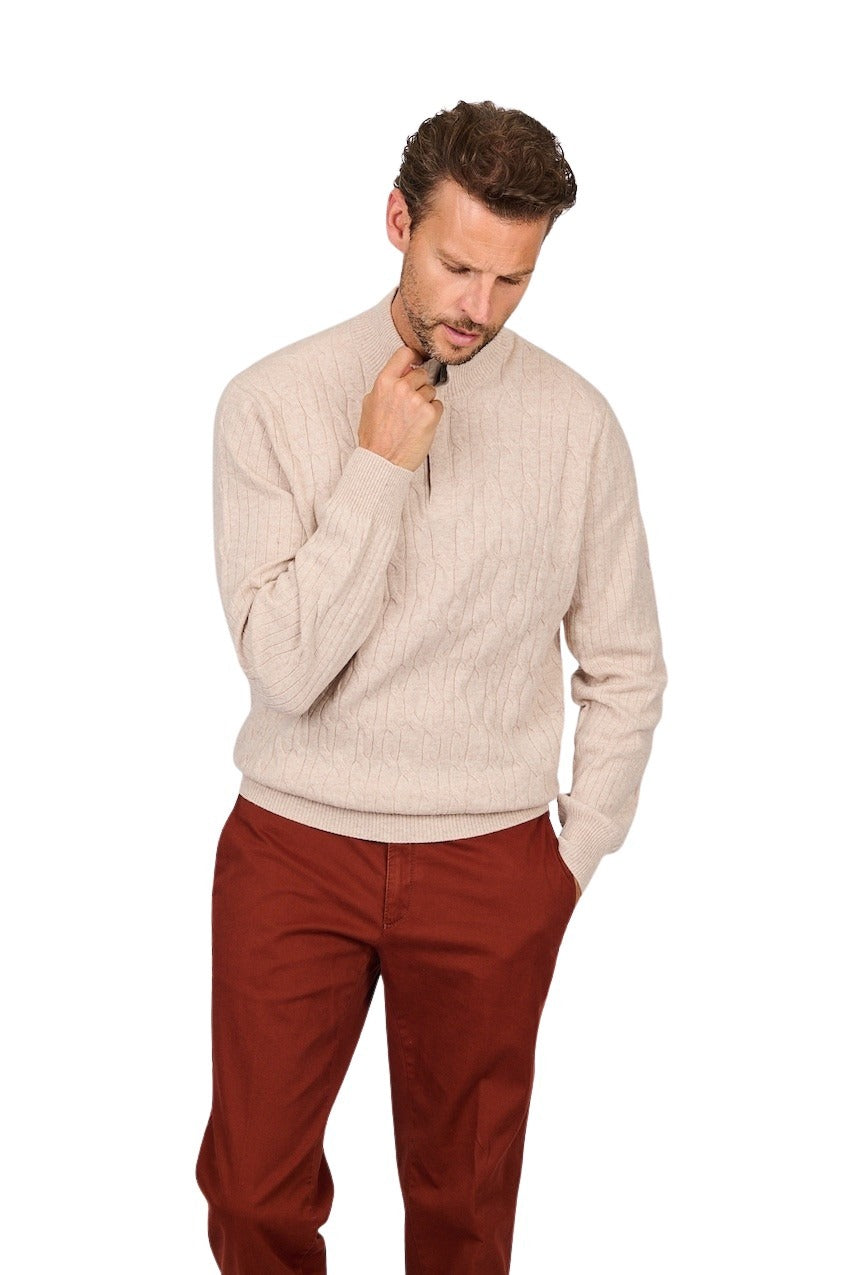 Hackett London pull trui heren beige