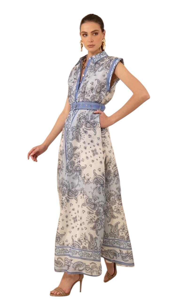 Hale Bob kleedje dames blauw Holland maxi HOLLAND 51NU654M-.MAXI