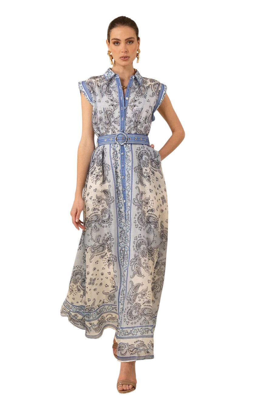 Hale Bob kleedje dames blauw Holland maxi HOLLAND 51NU654M-.MAXI