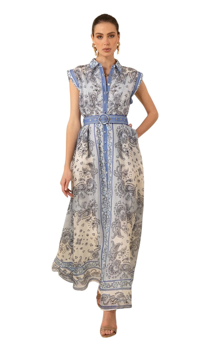 Hale Bob kleedje dames blauw Holland maxi HOLLAND 51NU654M-.MAXI