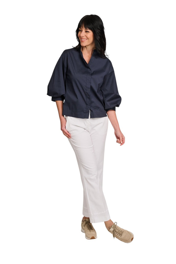 Hemisphere blouse lange mouwen dames marine 261AMAL-32 525