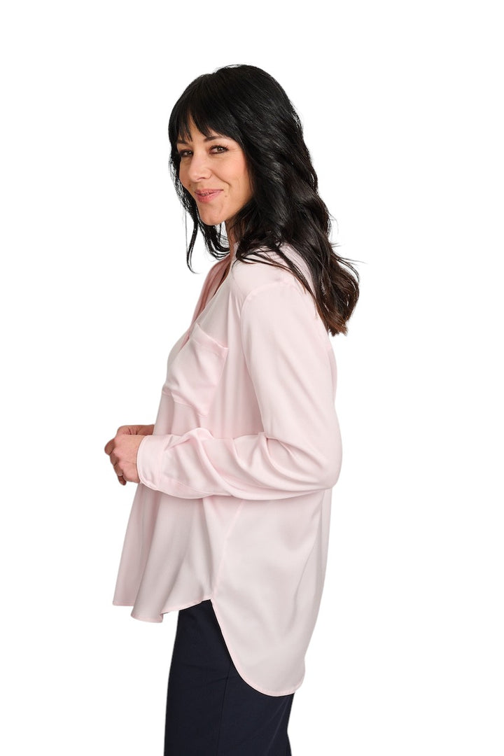 Hemisphere blouse lange mouwen dames roze 2616HEMA-5 4389