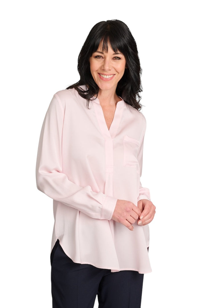 Hemisphere blouse lange mouwen dames roze 2616HEMA-5 4389