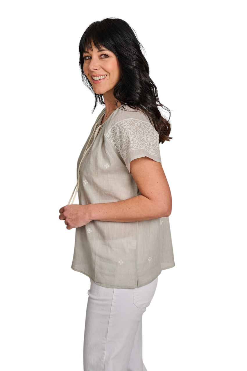 Hemisphere blouse zonder mouwen dames grijs 261OFEAUNI-6 6082