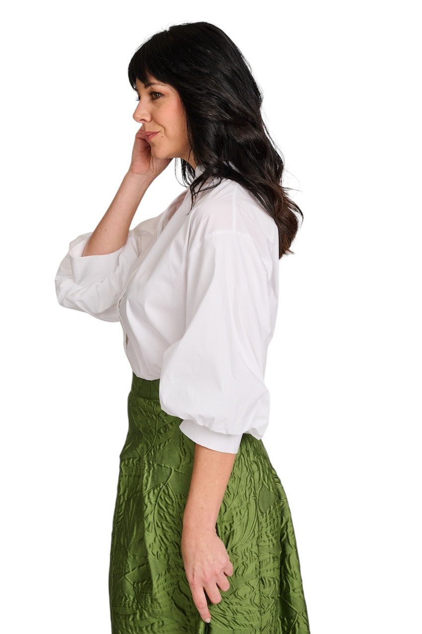 Hemisphere blouse zonder mouwen dames wit 261AMAL-32 100