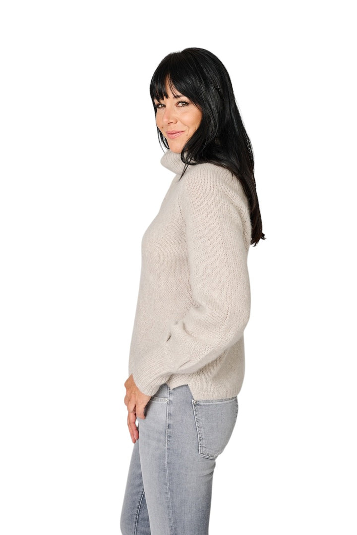 Hemisphere pull trui dames taupe