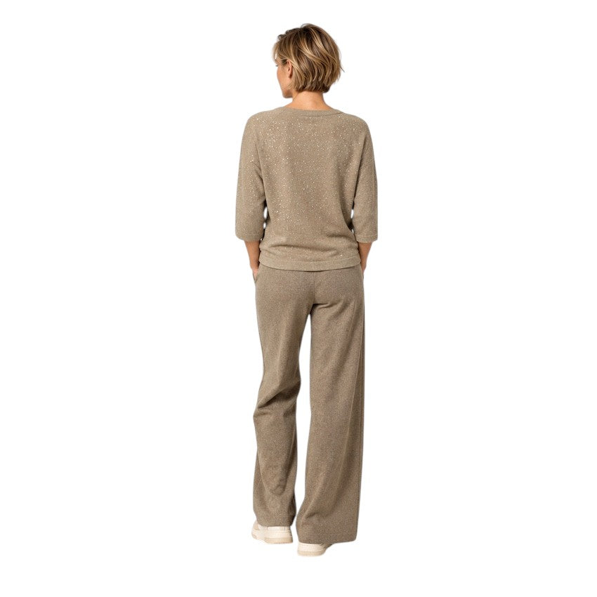 Hemisphere damestrui taupe — achteraanzicht op model