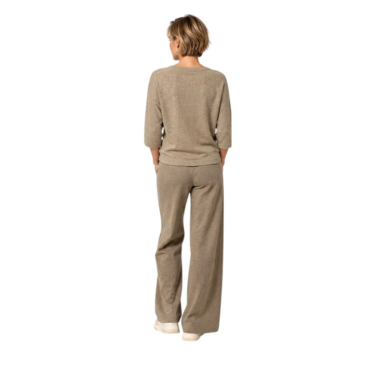 Hemisphere damestrui taupe — achteraanzicht op model