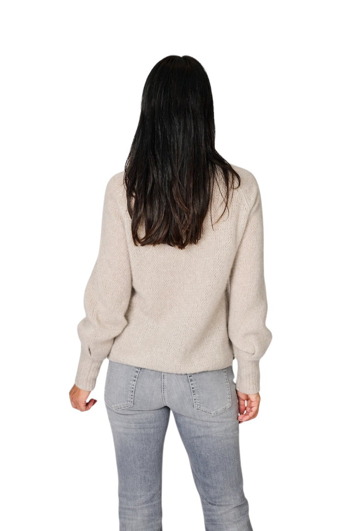 Hemisphere pull trui dames taupe