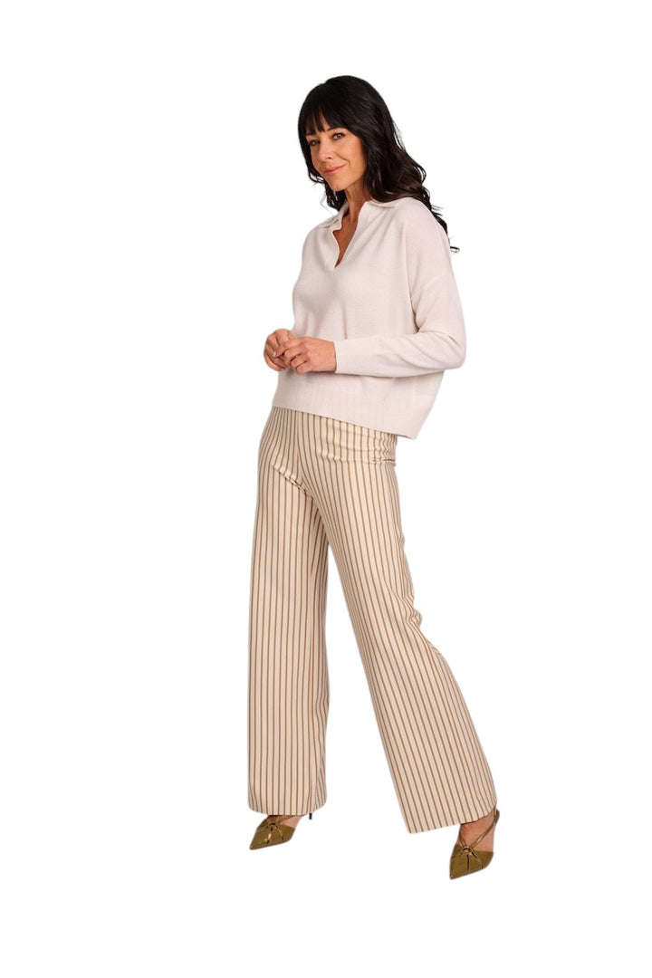 Hemisphere pull trui v-hals dames ecru 2511321-4 1001