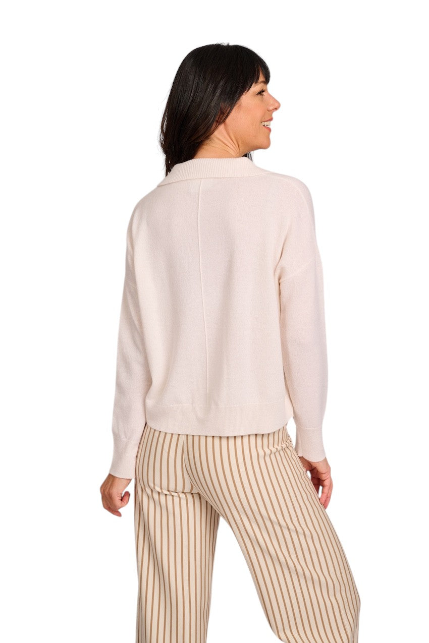 Hemisphere pull trui v-hals dames ecru 2511321-4 1001