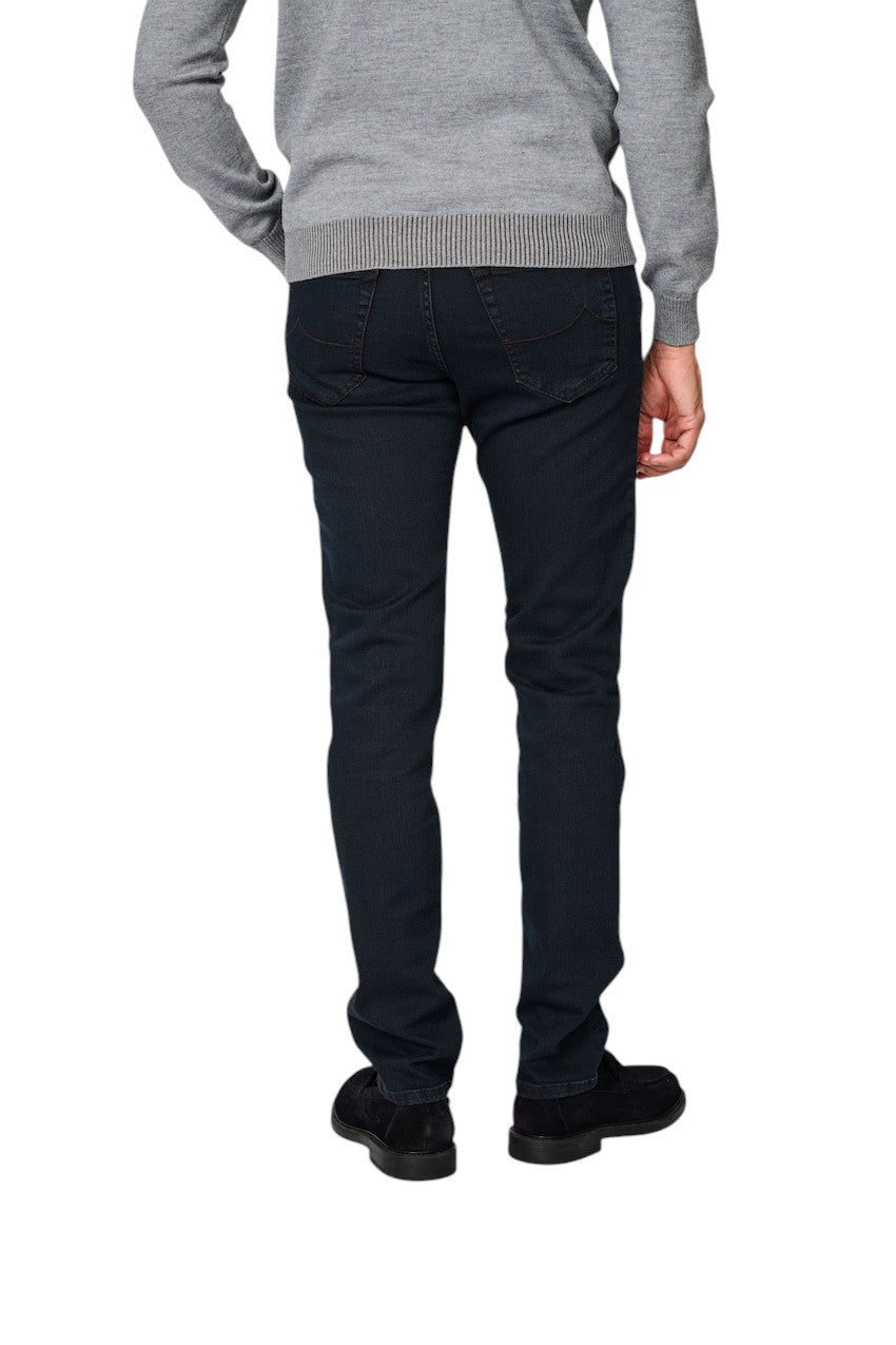 Jacob Cohen Men jeans heren donker blauwSlim Fit with zipper Bard JUM_QE009 030 S3623 100D