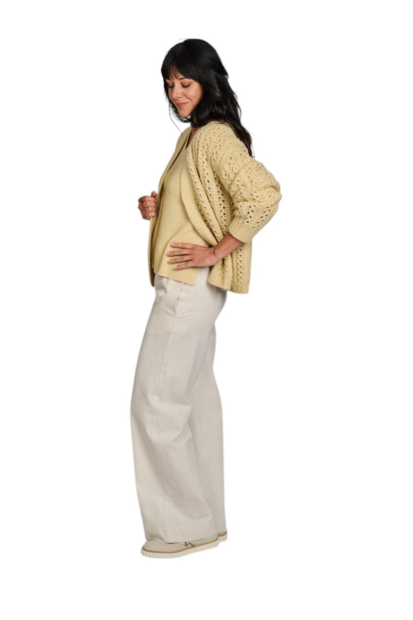 Jeff broek dames ecru Volta Twill