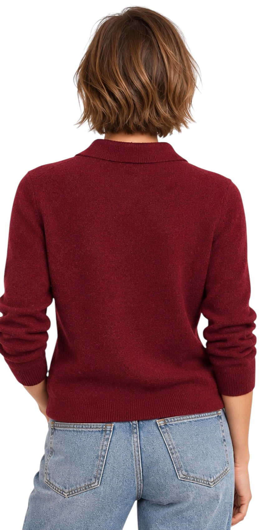 Jeff polo de mujer rojo oscuro OLSON 28