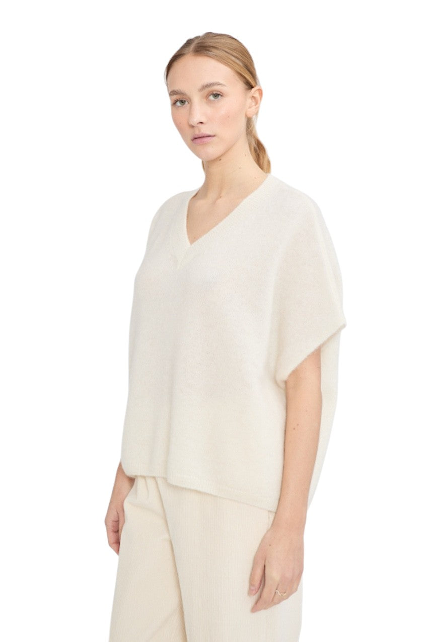 Jeff poncho dames ecru OONA