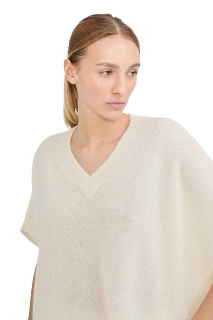 Jeff poncho dames ecru OONA