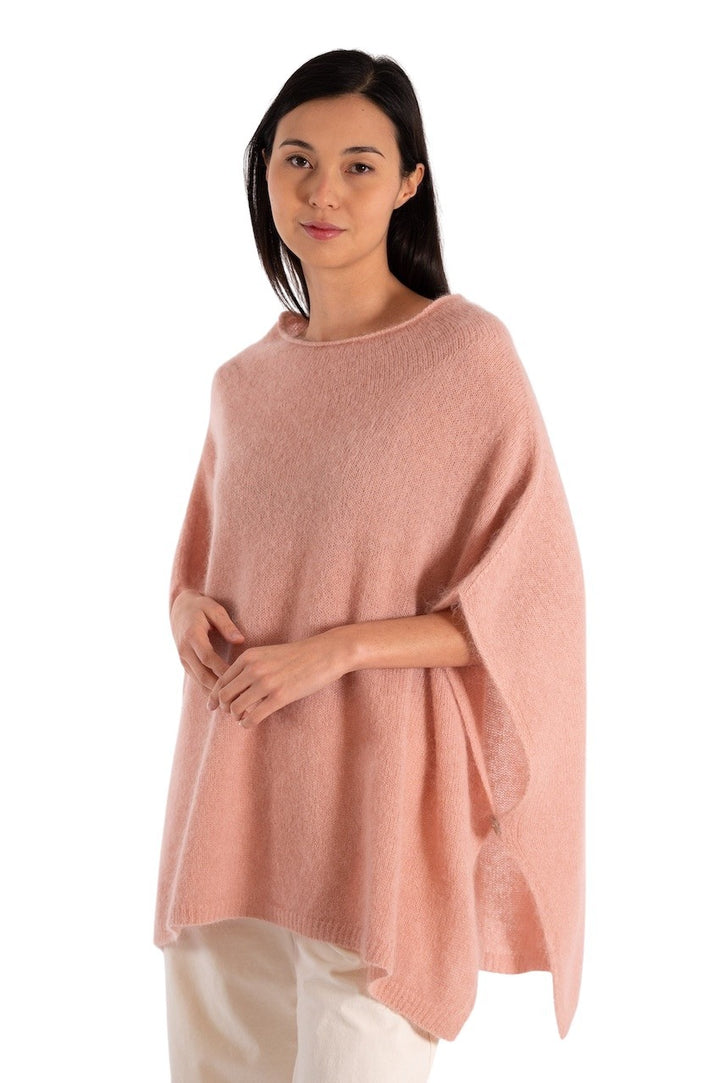 Jeff poncho dames roze