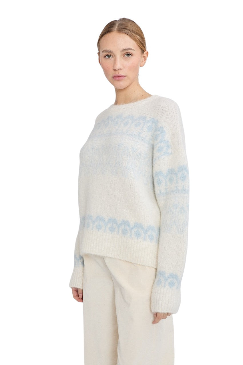 Jeff pull trui ronde hals dames ciel ORSO 52
