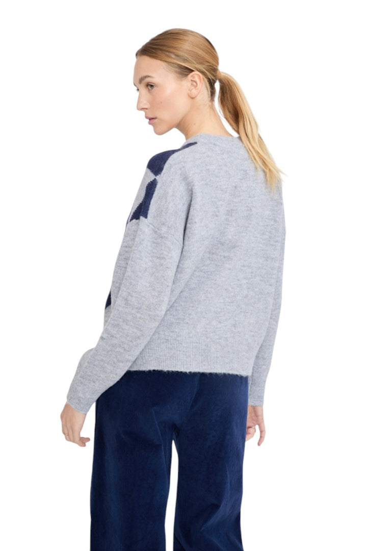 Jeff pull trui ronde hals dames marine BILLIE 9658