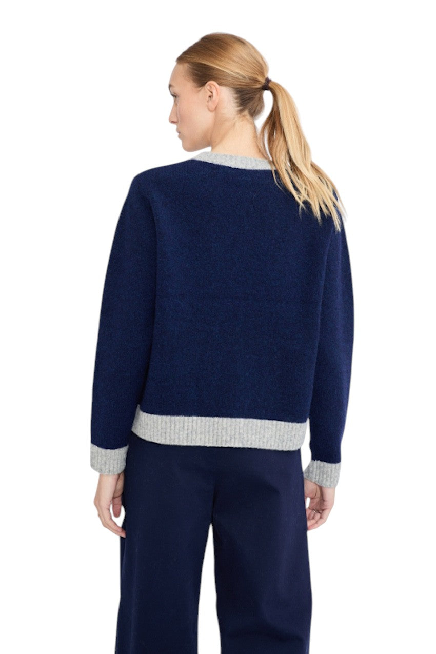 Jeff pull trui ronde hals dames marine GIGI 58