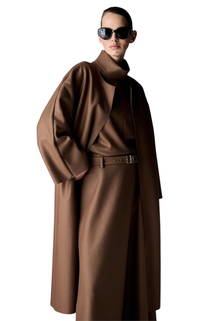 Natan Collection mantel jas dames bruin FLIPO-J4ZN05 165