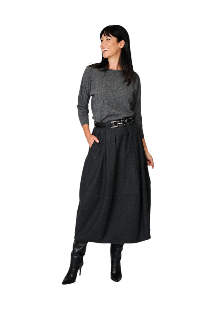 Natan Collection pull trui dames anthraciet OMAR-WOOL 178