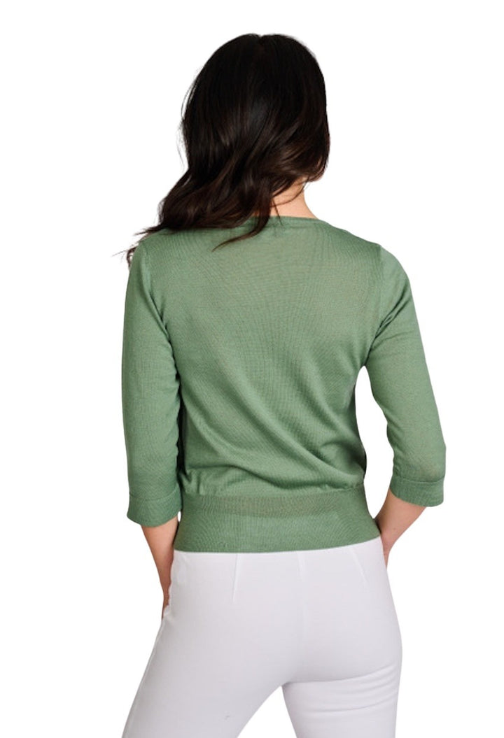 Natan Collection pull trui dames groen LIANA-MERINOS-273