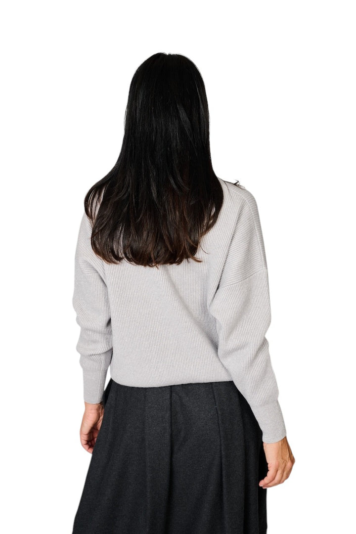 Panicale Cashmere polo shirt dames grijs