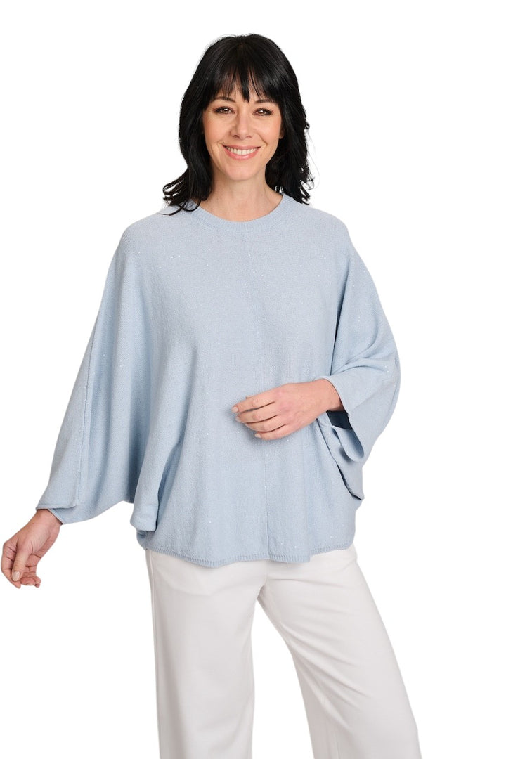 Panicale Cashmere poncho dames ciel D380528PO 38D16 0520