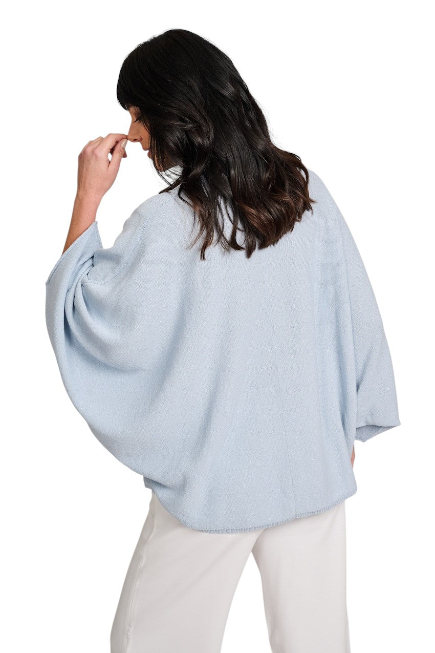 Panicale Cashmere poncho dames ciel D380528PO 38D16 0520