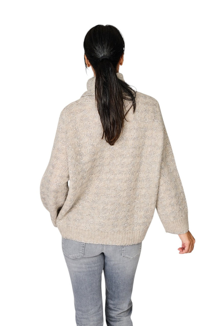 Panicale Cashmere pull trui rolkraag dames grijs