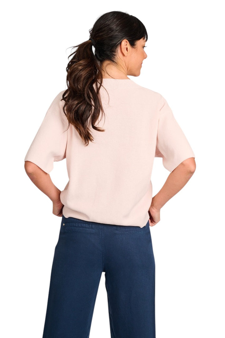 Panicale Cashmere trui v-hals dames roze D360242V-36D41B 0300