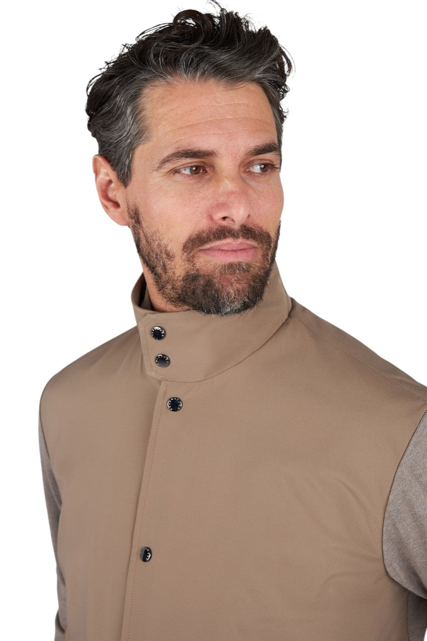 Paul & Shark parka heren licht bruin Hybrid katoen en zijde Typhoon® Platinum 26411728 111