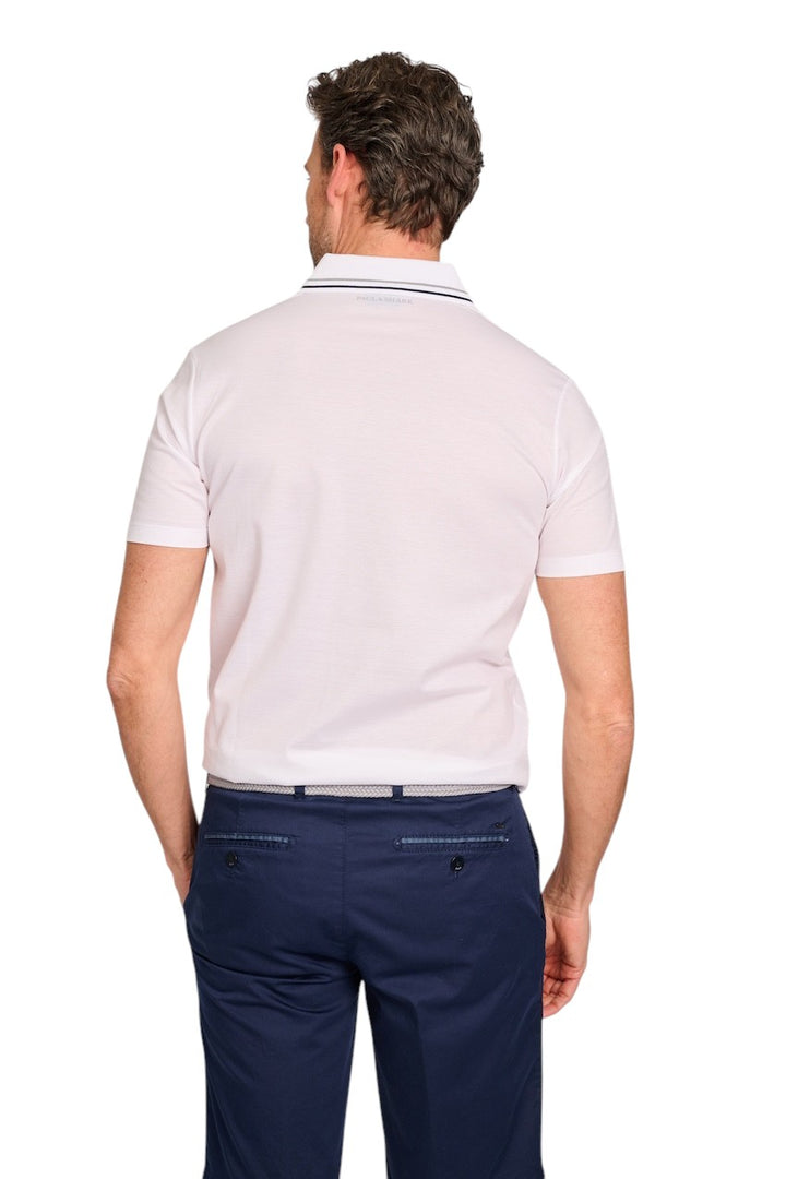 Paul & Shark polo shirt korte mouwen heren wit 25411302 010