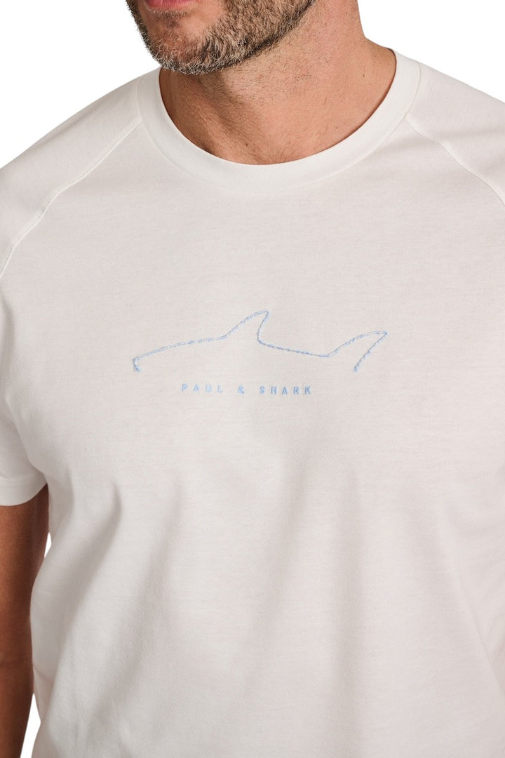 Paul & Shark t-shirt heren wit 26411033 108