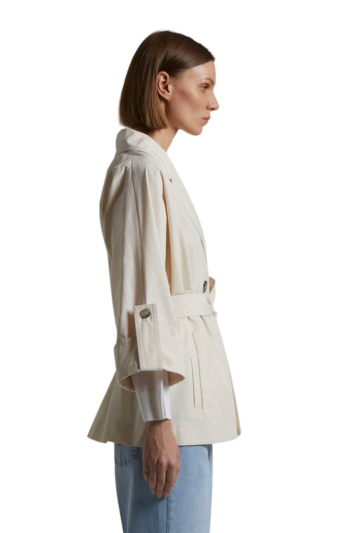 Peserico mantel jas dames ecru S25064A 07306 042