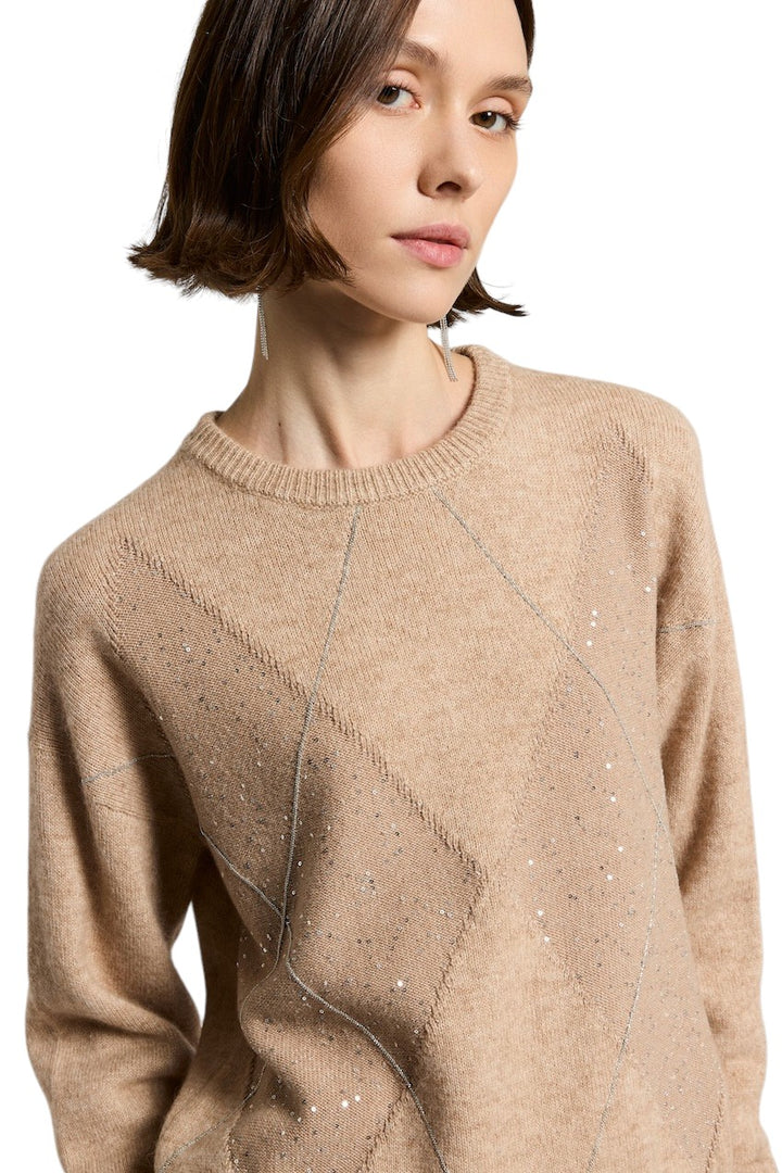 Peserico pull trui dames camel S99391F07 9283H 46H