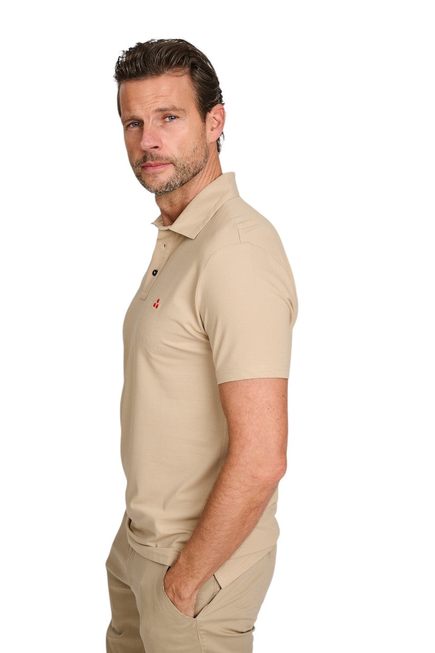 Peuterey polo shirt korte mouwen heren zand PEU5471 99012182 794