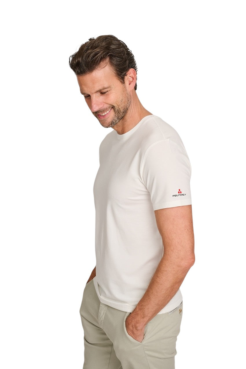 Peuterey t-shirt korte mouwen heren wit PEU5470 99012182 730
