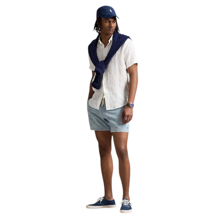 Polo Ralph Lauren Men hemd korte mouwen heren wit Custom fit 710968912008