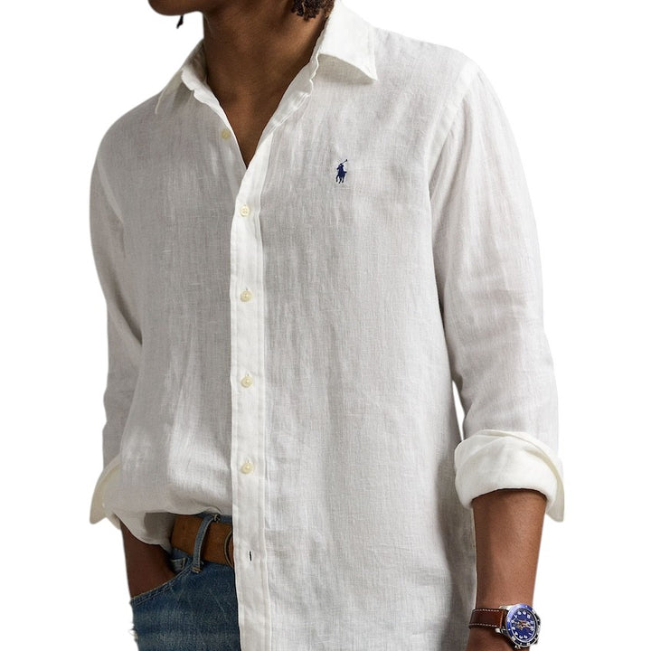Polo Ralph Lauren Men hemd lange mouwen heren olijf Custom fit 710966295003