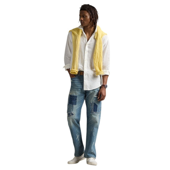 Polo Ralph Lauren Men hemd lange mouwen heren olijf Custom fit 710966295003